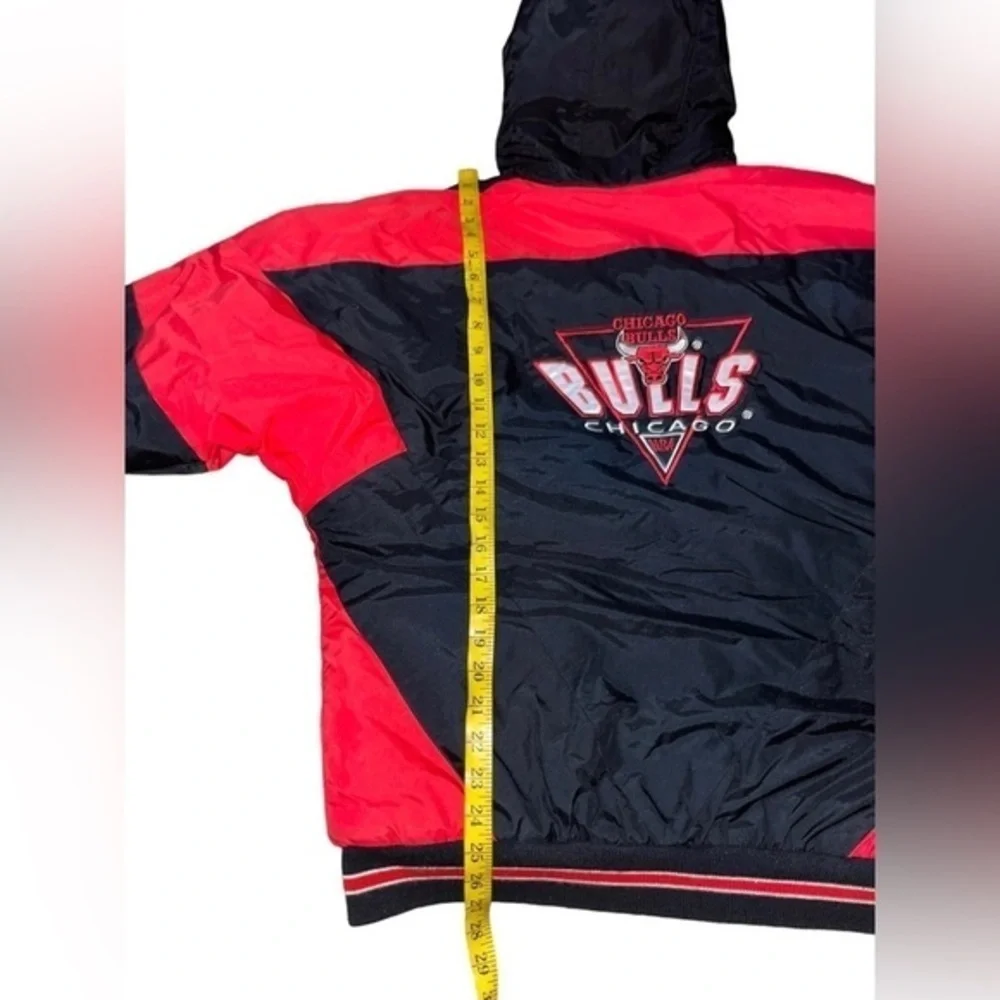 VTG 90s CHICAGO BULLS PUFFER JACKET LOGO‎ 7 YOUTH L 16-18